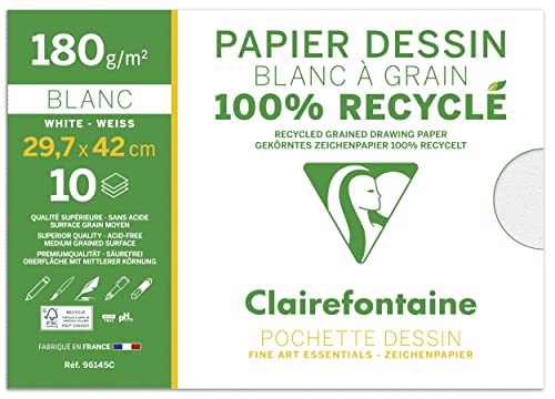 Clairefontaine 96145C - Pochette Dessin à Grain 100%... - Bon plan à 4.82€
