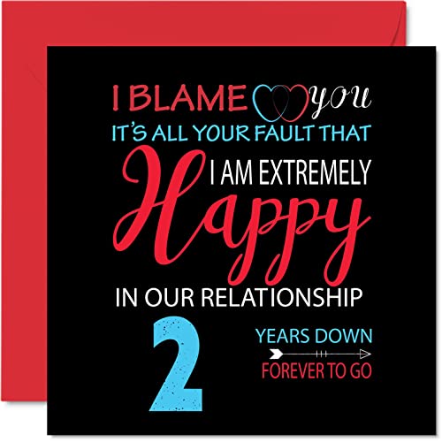 Funny Cotton Anniversary Card for Husband Wife - Your Fault... - Fournitures Bureau en promo à 1.40€