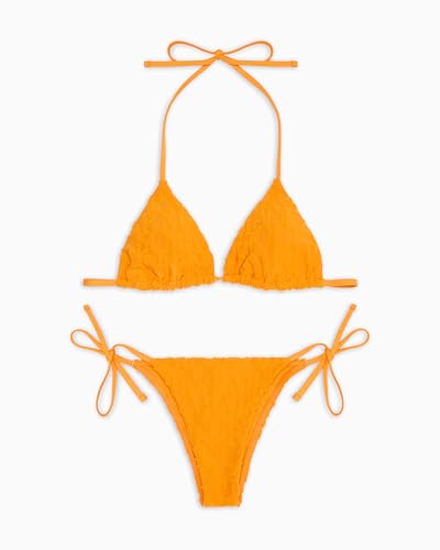 Emporio Armani Woman 3D Bold Logo Triangle Bikini Orange XL - Amazon Royaume-Uni à 25.84€