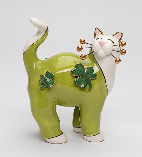 Cosmos Gifts 10299 Fine Ceramic Irish Cat with Shamrocks... - Jouets & Jeux Amazon Royaume-Uni à 20.18€