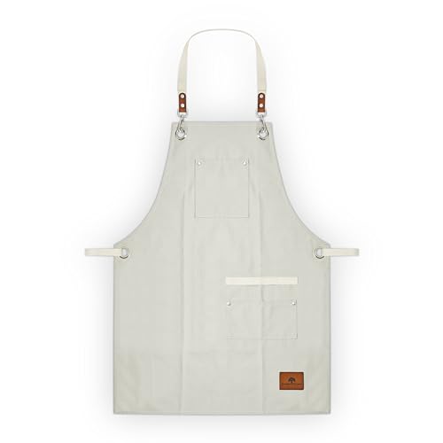 Barbary & Oak BO877004 Cotton Apron with Leather Details... - Home & Kitchen Amazon UK à 10.30€