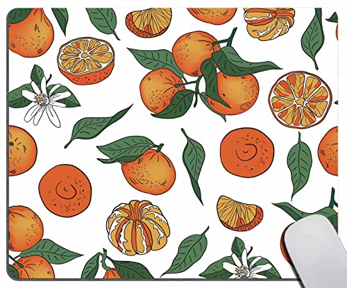 Orange Mandarin Tangerine with Leaves Customized Rectangle... - Maison & Cuisine en promo à 1.92€
