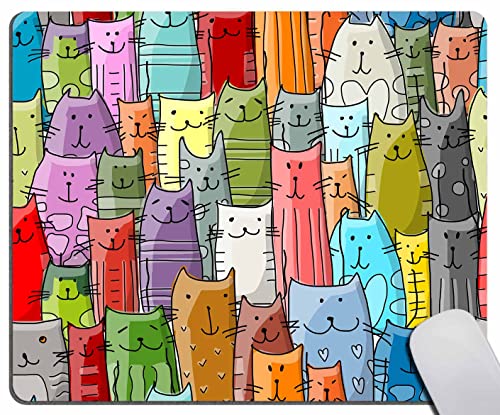 Mauspad, schönes mehrfarbiges Cartoon-Katzen-Mauspad... - High-Tech & Électronique en promo à 0.50€