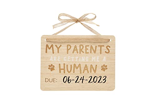 Pearhead Wooden Pet Pregnancy Announcement Sign, Dog New... - Animalerie en promo à 4.00€