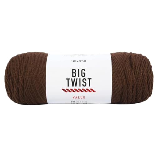 Value Worsted Yarn (Chocolate Brown) - Loisirs Créatifs Amazon Royaume-Uni à 22.58€