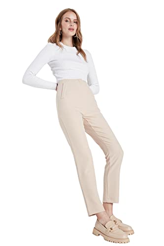 Trendyol TWOSS20PL0515, Pantalones Mujer, Beige, 42 - Home & Kitchen Amazon Spain à 12.97€