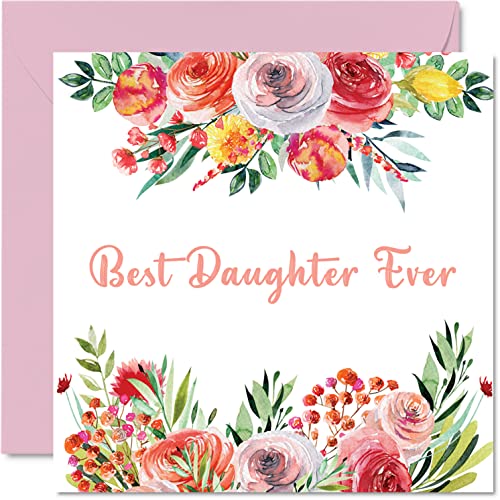 Birthday Cards for Daughter - Best Daughter Ever - Beautful... - Auto & Moto Amazon Royaume-Uni à 2.22€