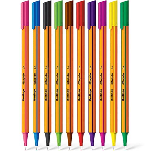 Berlingo Fineliner Set, 0.4mm, dreieckige Form, Farbige... - Fournitures Bureau Amazon Allemagne à 4.37€