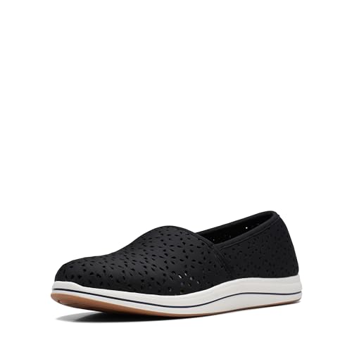 Clarks Breeze Emily, Mocasín Mujer, Negro sintético, 38.5 EU - Vente Flash Amazon -68%