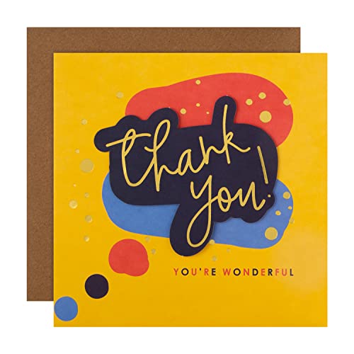 Hallmark Blank Thank You Card - Contemporary Multicoloured... - Auto & Motorcycle Amazon UK à 1.92€