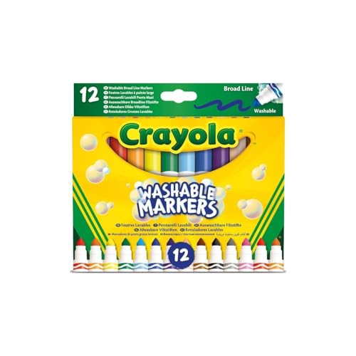 CRAYOLA 12 feutres lavables à pointe maxi - Loisirs Créatifs Amazon France à 5.15€