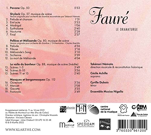 Fauré Le Dramaturge/Pavane/Shylock/Voile du Bonheur/Pelleas - High-Tech & Électronique Amazon Allemagne à 9.79€