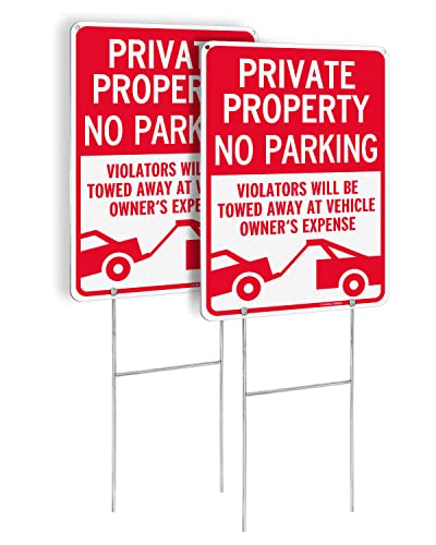GicnKeuz Lot de 2 panneaux « No Parking » avec piquets en... - Maison & Cuisine Amazon France à 15.98€