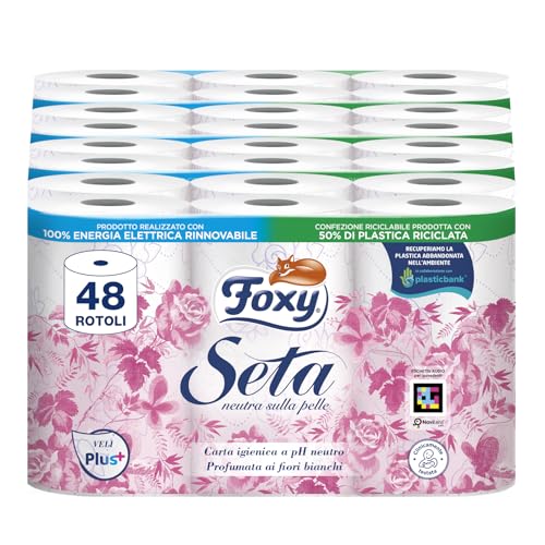 Foxy Soie | 48 rouleaux de papier toilette | 200 larmes par... en promo à 20,19€ (-49%) sur Amazon FR
