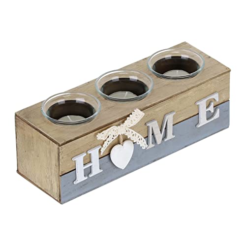 Relaxdays Teelichthalter Home, 3 Kerzengläser, Tischdeko... - Maison & Cuisine Amazon Allemagne à 12.54€