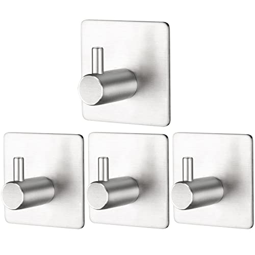 BillyBath 4 Pièces Crochet Adhesif Mural en Acier Inox... - Sports & Fitness Amazon France à 2.46€