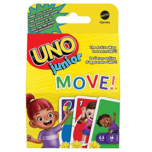UNO Junior Move! Jeu de Société et de Cartes avec Règles... - Jouets & Jeux en promo à 4.67€
