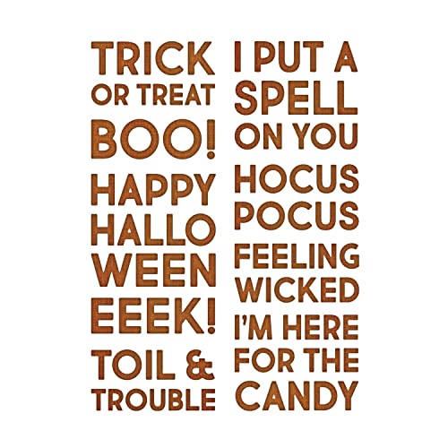 Sizzx Thinlits Stanzschablonen 9PK Fett Text Halloween von... - Home & Kitchen Amazon Germany à 12.99€
