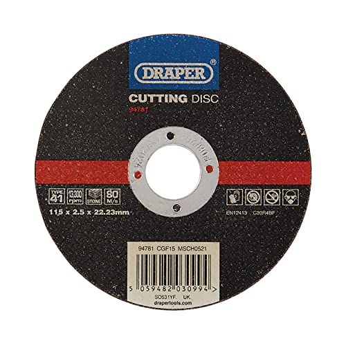 Draper 94781 Flat Stone Cutting Disc, 115 x 2.5 x 22.23mm - DIY & Tools Amazon UK à 2.10€
