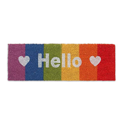 Relaxdays Hello Rainbow Doormat Coir Rubber, 75x25 cm, Door... - Amazon Royaume-Uni à 19.70€