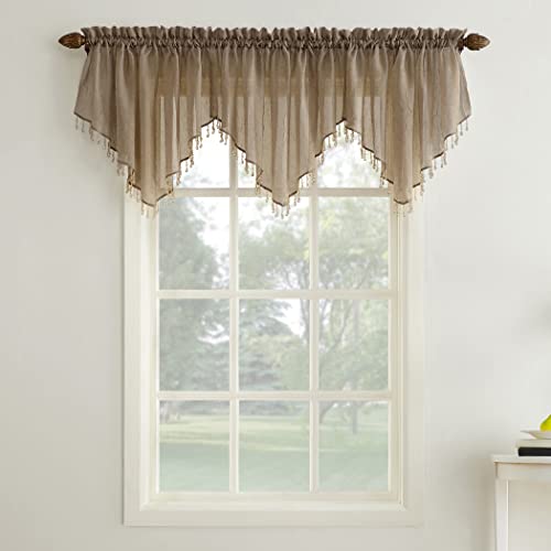 No. 918 Erica Crushed Voile Ascot Beaded Sheer Rod Pocket... - Maison & Cuisine Amazon Royaume-Uni à 9.95€