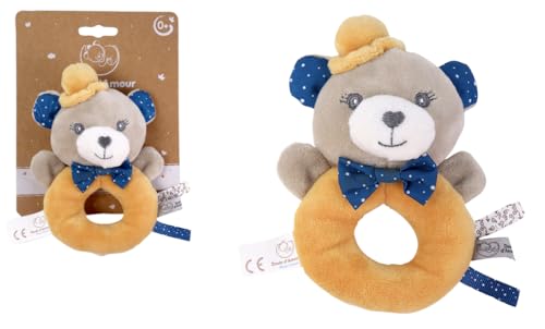 DODO D'AMOUR - Doudou Hochet - Ours - 022290 - Moutarde... - Jouets & Jeux en promo à 4.40€