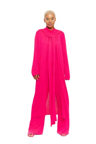 CHAOUICHE Cárdigan de Punto para Mujer , Rosa, L - Amazon Espagne à 23.32€