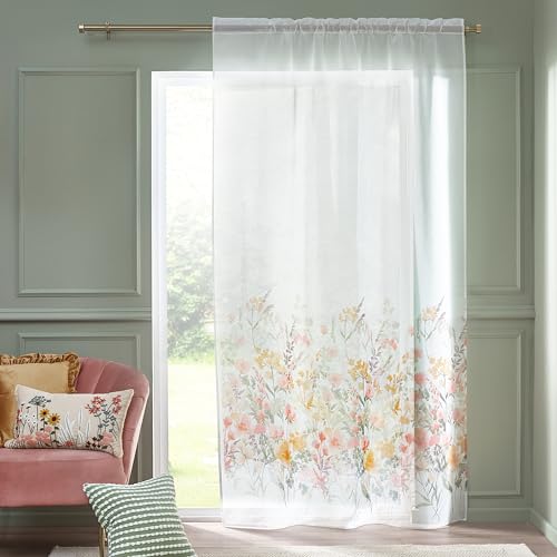 Catherine Lansfield Countryside Floral Vorhang mit... - Maison & Cuisine Amazon Allemagne à 13.16€