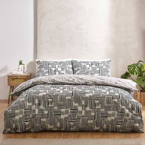 Catherine Lansfield Blocks Wende-Bettwäsche-Set für... - Maison & Cuisine Amazon Allemagne à 13.19€