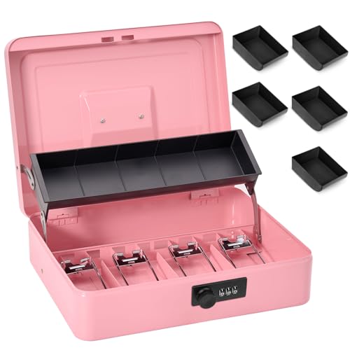 Sgorlds Large Locking Cash Box with Combination Lock and... - Amazon Royaume-Uni à 14.23€