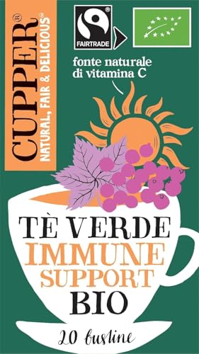 CUPPER Tè Verde Immune Support Biologico e Fairtrade con... - Épicerie Amazon Italie à 1.35€