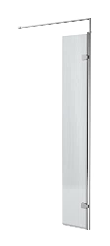 nuie WRFL18530H Fluted Modern Bathroom Hinged 8mm Toughened... - Maison & Cuisine Amazon Royaume-Uni à 101.99€