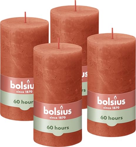 Bolsius Rustik Stumpenkerzen - Orange - Set 4 Stück - 13 x... - Maison & Cuisine Amazon Allemagne à 5.43€