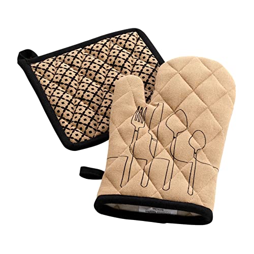 Douceur d'Intérieur, Gant et Manique (18 x 28 cm/20 x 20... - Maison & Cuisine Amazon France à 7.00€