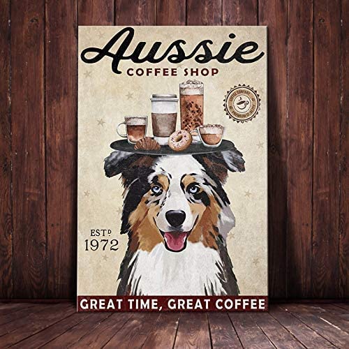 CCPARTON Aussie Shepherd Dog Signs - Vintage & Retro... - Animalerie en promo à 1.00€