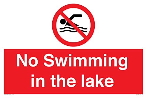 Panneau « No Swimming in the lake » - 600 x 400 mm - A2L - Sports & Fitness Amazon France à 23.60€