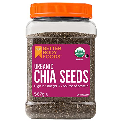 BetterBody Foods Organic Chia Seeds - Source of Omega-3, 5g... - Maison & Cuisine en promo à 10.99€