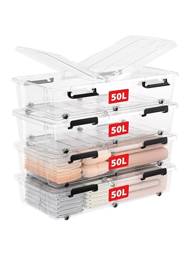 Cetomo 50L*4 Bidone di Stoccaggio con Ruote, Contenitore di... - High-Tech & Électronique Amazon Italie à 89.99€