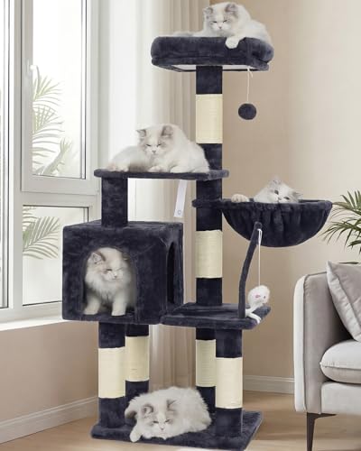 Heybly Cat Tree with Toy, Cat Tower Condo for Indoor Cats... - Jouets & Jeux Amazon Royaume-Uni à 82.74€