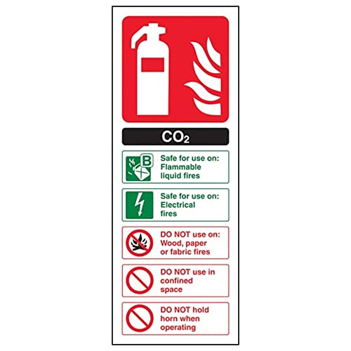 Fire Extinguisher - CO2 ID - 75 X 200mm Restickable Safety... - Fournitures Bureau Amazon Royaume-Uni à 1.81€