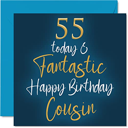 Fantastiques cartes d'anniversaire 55 ans pour cousin – 55... - Auto & Moto Amazon France à 5.23€