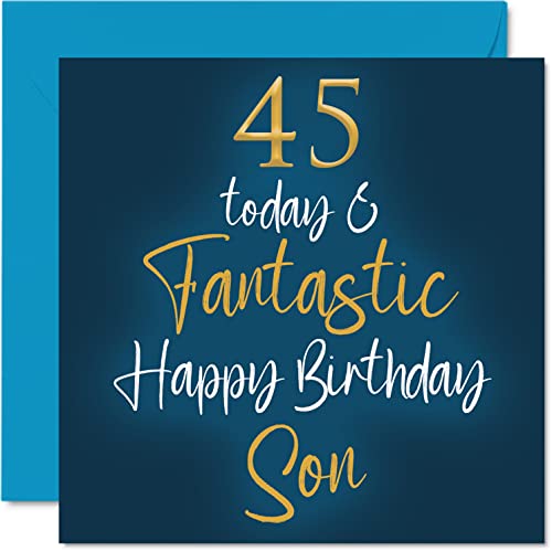 Fantastic 45th Birthday Cards for Son - 45 Today &... - Auto & Moto Amazon Royaume-Uni à 2.61€