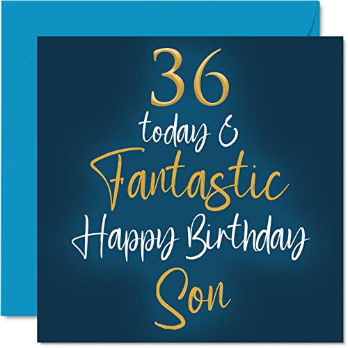 Fantastic 36th Birthday Cards for Son - 36 Today &... - Auto & Motorcycle Amazon UK à 2.43€
