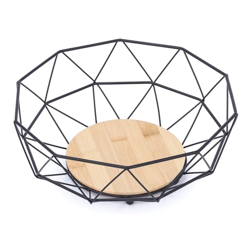 MSV Fruit Basket Industrial Design Wood & Steel Elie Matt... - DIY & Tools Amazon UK à 6.96€