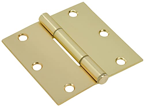 Squeak-Proof 3-1/2in Square Radius Satin Brass Door Hinge... - Amazon Royaume-Uni à 4.79€