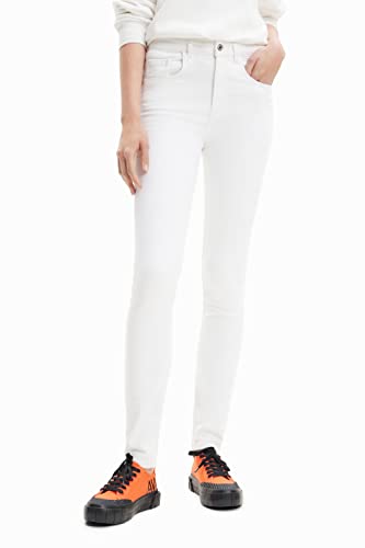 Desigual Pantaloni Casual da Donna, Bianco, 42 - Amazon Italie à 18.07€