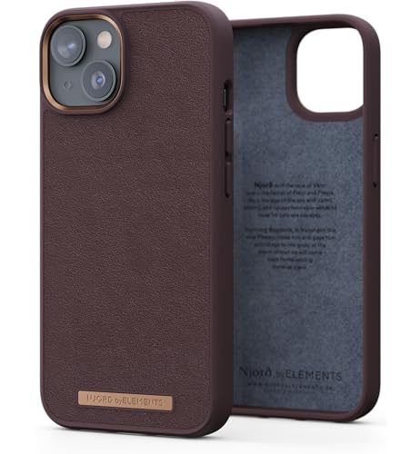NJORD Coque Cuir VERITABLE iPhone 14 Marron en promo sur Amazon
