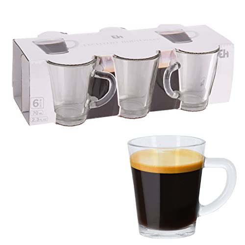 Lot de 6 tasses à café en verre de 70 ml - Maison & Cuisine Amazon France à 4.08€