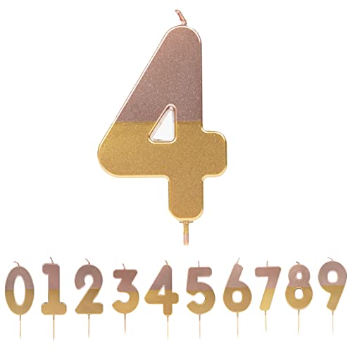 Talking Tables Rose Gold Number 4 Candle Premium Quality... - Maison & Cuisine Amazon Royaume-Uni à 1.50€