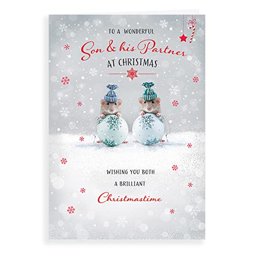 Piccadilly Greetings Photo Christmas Card Son & Partner - 9... - Auto & Moto Amazon Royaume-Uni à 2.00€